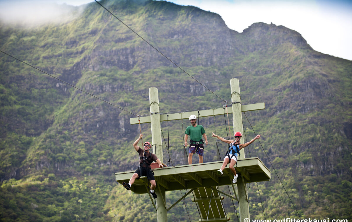 Outfitters Kauai Powerline Zipline Course Kauai Vacation Tours